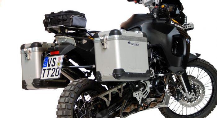 Touratech 01-052-3102-0+01-050-0874-0 BMW F 800 GS en F 700 GS Touratech Zega Pro zijkoffers met houder Zijkoffers