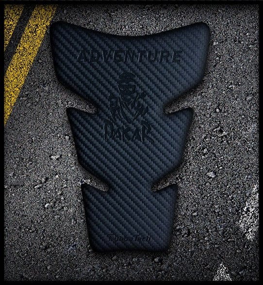 Rubbatech UT5 Carbon Universal Dakar Skull Tank Pad Rubbatech universele Dakar tankpad voor de BMW R 1200 GS AC en LC Tankpads